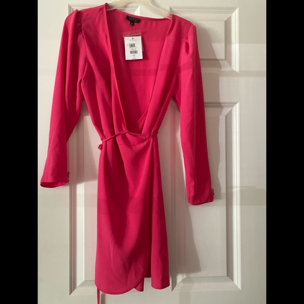 Beautiful pink midi dress with tags!